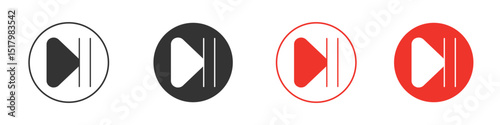 Play pause icon for logo, vector sign symbol for design