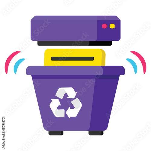 Trash File Vector style icon. Eps 10 file
