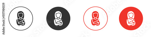Postnatal care icon for logo, vector sign symbol for design
