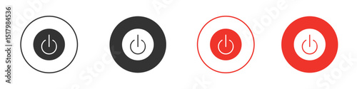Power icon for logo, vector sign symbol for design