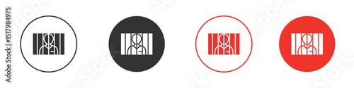 Prisoner icon for logo, vector sign symbol for design