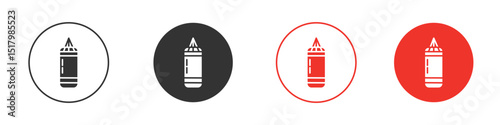 Punching bag icon for logo, vector sign symbol for design