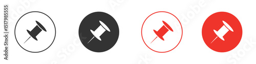 Push pin icon for logo, vector sign symbol for design