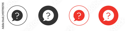 Question icon for logo, vector sign symbol for design