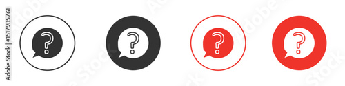 Question icon for logo, vector sign symbol for design