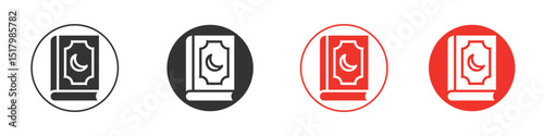 Quran book icon for logo, vector sign symbol for design