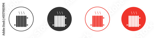 Radiator icon for logo, vector sign symbol for design