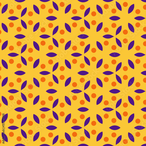 Geometric Rhythm in Violet Orange Gold
This non-seamless geometric pattern