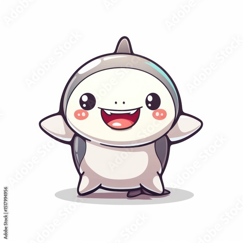 Cartoon character of shark