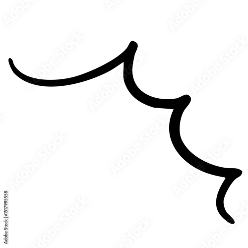驚きや発見の漫符アイコン ベクター黒