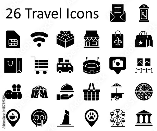 26 travel business icon set