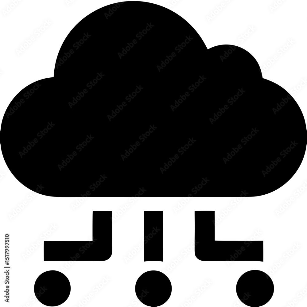 Innovative Cloud Computing Icon: Symbol of Digital Connectivity