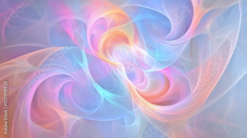 Abstract pastel swirls fractal art background