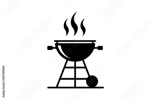 Outdoor barbecue grill summer cooking party vector