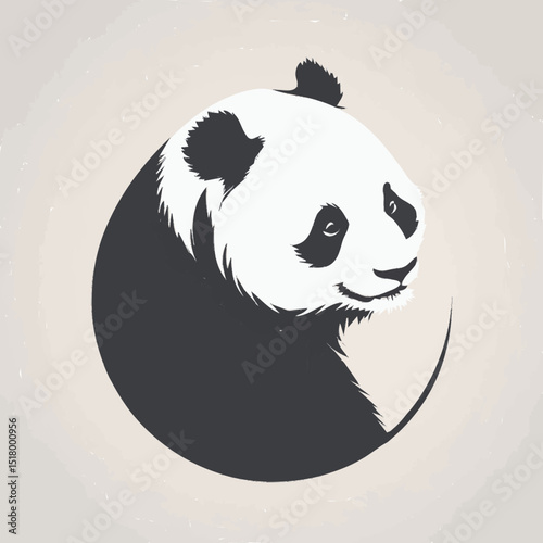 silhoutte of a panda 