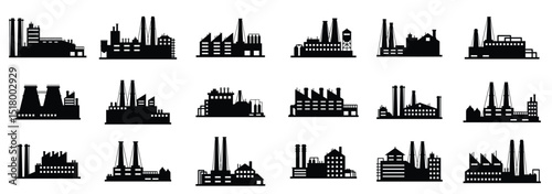  industry business buildings industrial warehouse manufacturing factory factories exterior silhouette