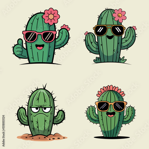 Sunny Thumbs-Up Cactus, Cool Vibes Cactus