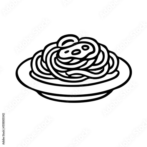 パスタ　線画　手書き