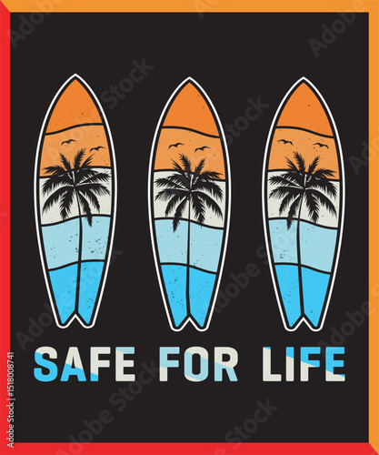 SURFING SUMMER VECTOR DESIGN, SURFING , VECTOR 