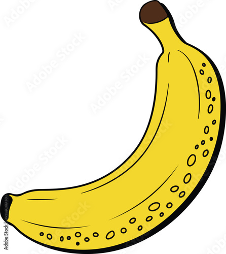 A vibrant, simple illustration of a fresh, healthy banana.