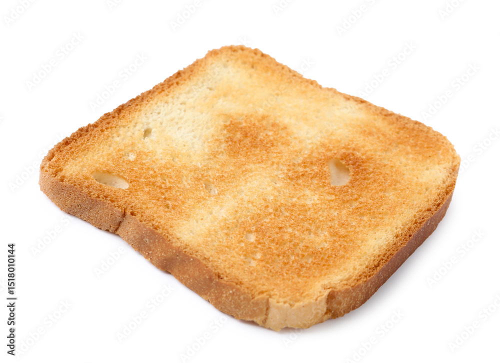 Fototapeta premium Piece of fresh toast bread isolated on white
