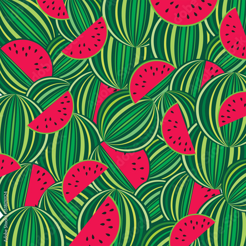 Background from watermelon. Vector illustration.