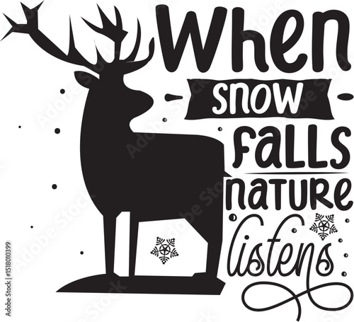 Winter deer nature listens design file