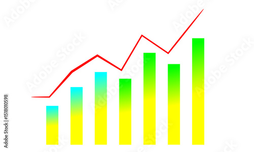 Illustration of a chart graph with unstable movement, reflecting data fluctuations or market dynamics. This visual is suitable for describing trend analysis or economic uncertainty.