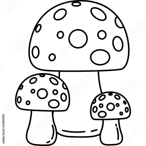 Mushroom Line Art