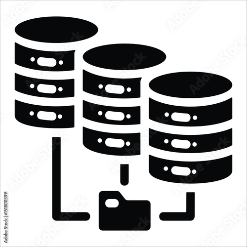 Data Storage  Icon Element For Design