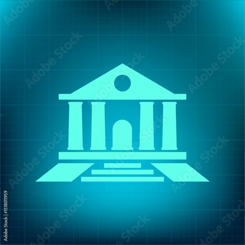 Vector icon on a blue background with a gradient