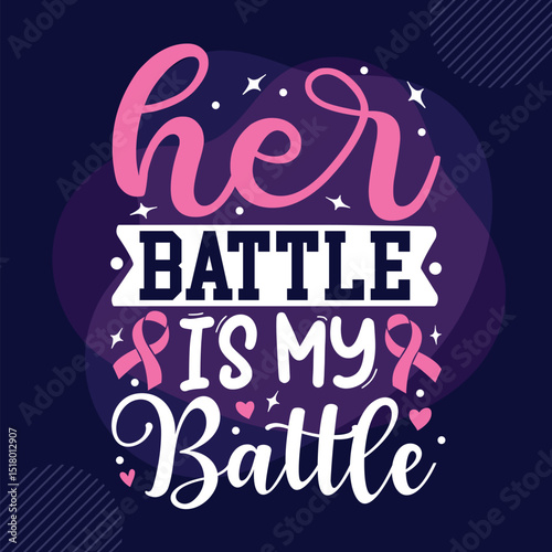 Breast cancer awareness design her battle file