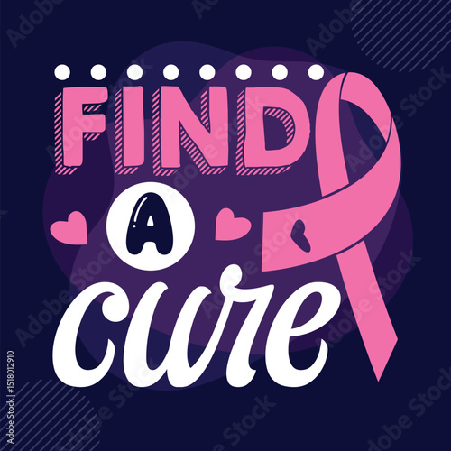 Find a cure breast cancer awareness design file