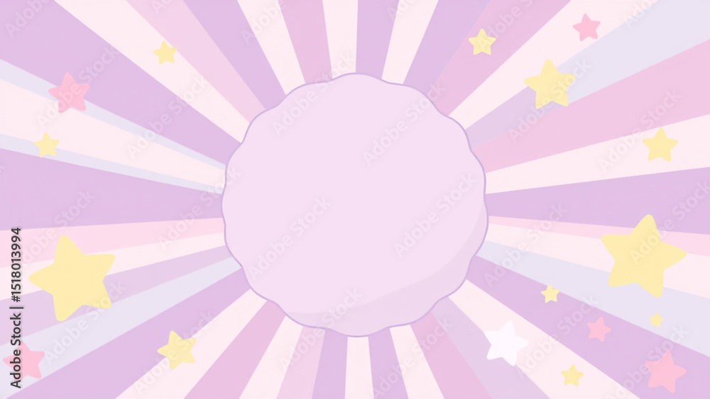 Naklejka premium Pastel radiating starburst design with central circular element