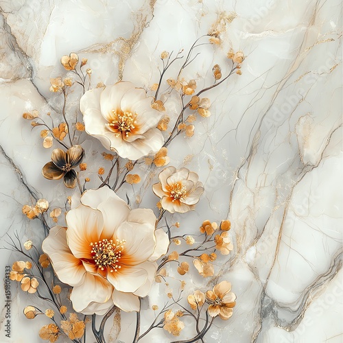 Elegant floral design with soft pastel hues.