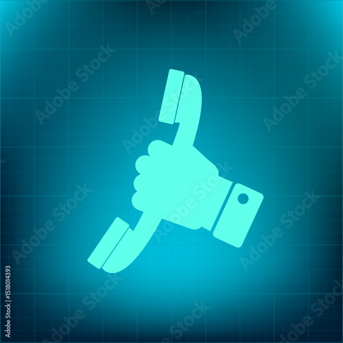 Vector icon on a blue background with a gradient