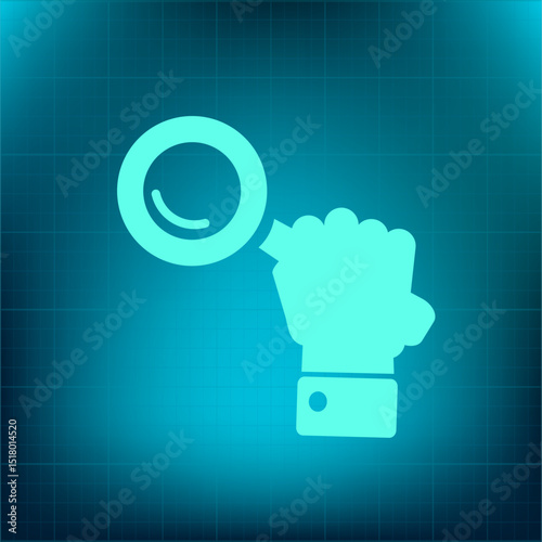 Vector icon on a blue background with a gradient