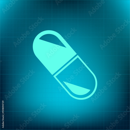 Vector icon on a blue background with a gradient