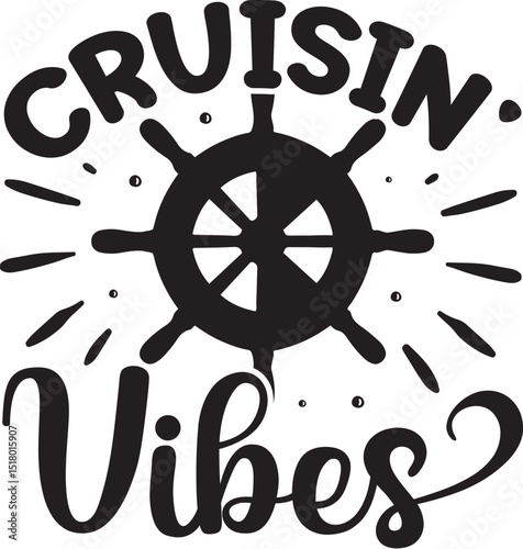 Cruisin vibes with ship wheel design file