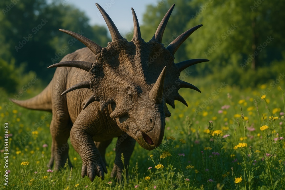 Fototapeta premium Styracosaurus Foraging