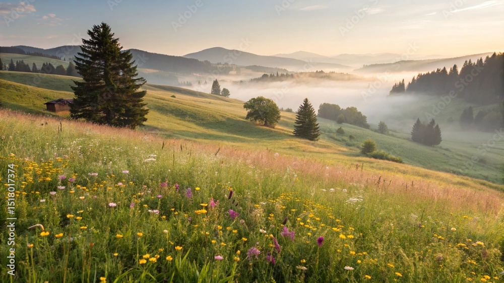 Fototapeta premium sunrise in the mountains