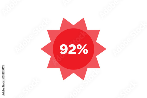 92% vector image on white background.