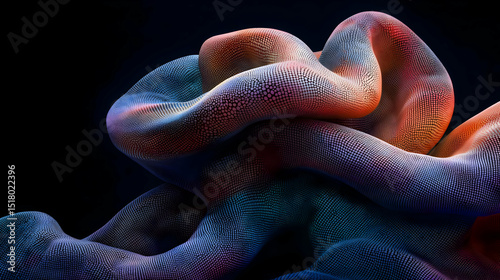Abstract Colorful 3D Geometric Design