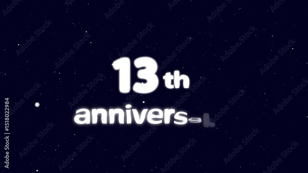 13th Happy Anniversary Text Animation – Celebration, Greeting, Wishes, Message for Events, Holiday, Festival – Festive Animated Design for Special Occasions 13th Happy Anniversary Text Animation – Celebration, Greeting, Wishes, Message for Events, Holiday, Festival – Festive Animated Design for Special Occasions