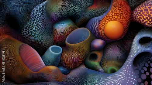Abstract Colorful Geometric Shapes Background