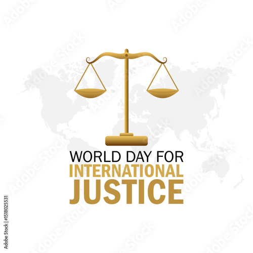 Vector graphic of World Day for International Justice for World Day for International Justice celebration.