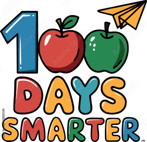 100 Days of Learning Celebration Shirt Fun and Colorful 100th Day of School Design for Students and Teachers