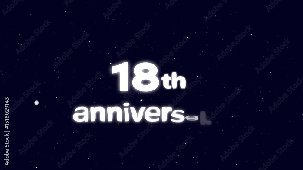 18th Happy Anniversary Text Animation – Celebration, Greeting, Wishes, Message for Events, Holiday, Festival – Festive Animated Design for Special Occasions 18th Happy Anniversary Text Animation – Celebration, Greeting, Wishes, Message for Events, Holiday, Festival – Festive Animated Design for Special Occasions