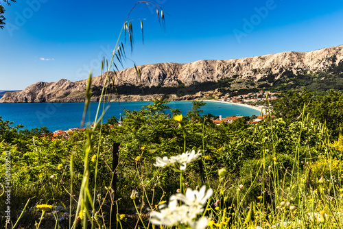 Fototapeta Naklejka Na Ścianę i Meble -  Tourist trail leading from Baska to the cemetery and to the Church of St. John,