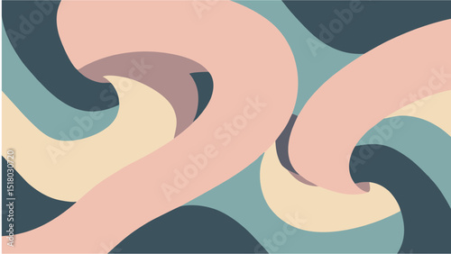 Abstract Swirling Pastel Design Elegant Curves and Soft Colors